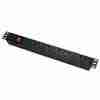 6 Way Black Cabinet Power Distribution Unit