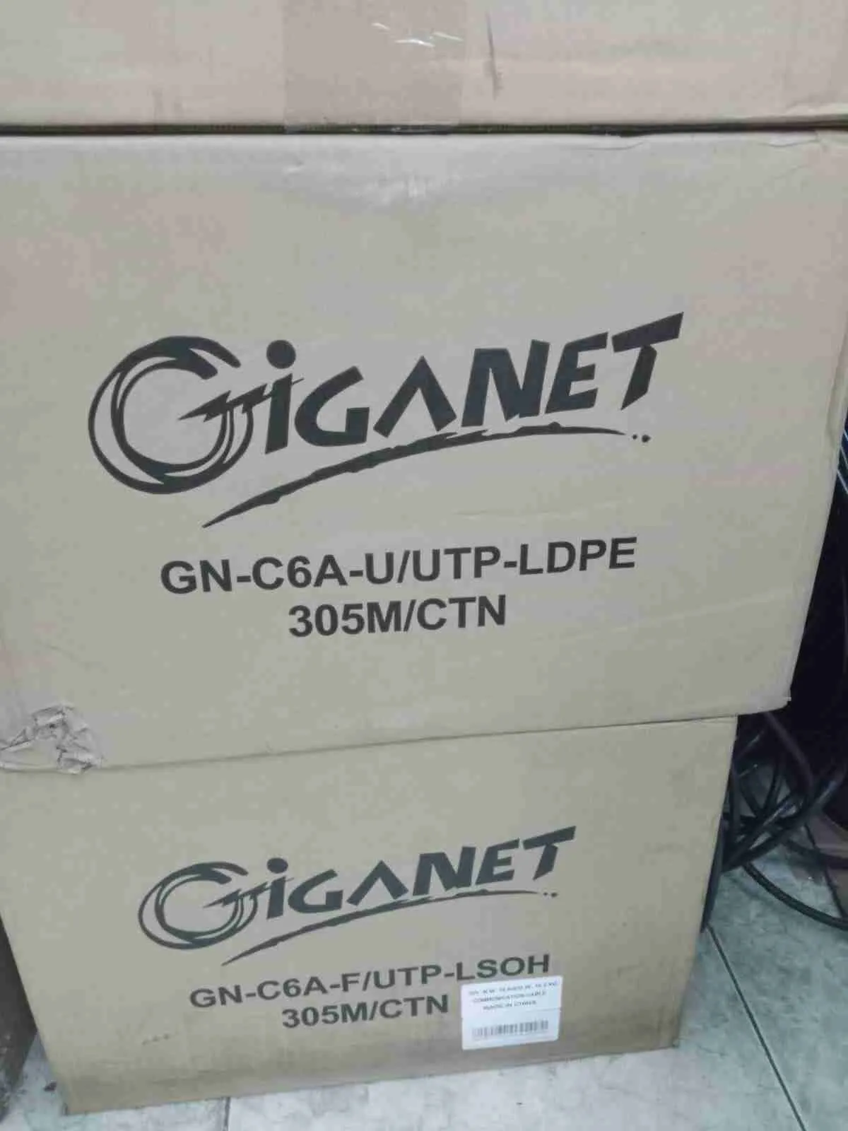 Giganet Cat6 UTP Outdoor Cable black jacket 305M coil