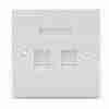 GN-C6-FP-02 CAT 6 2 Port Shuttered Faceplate