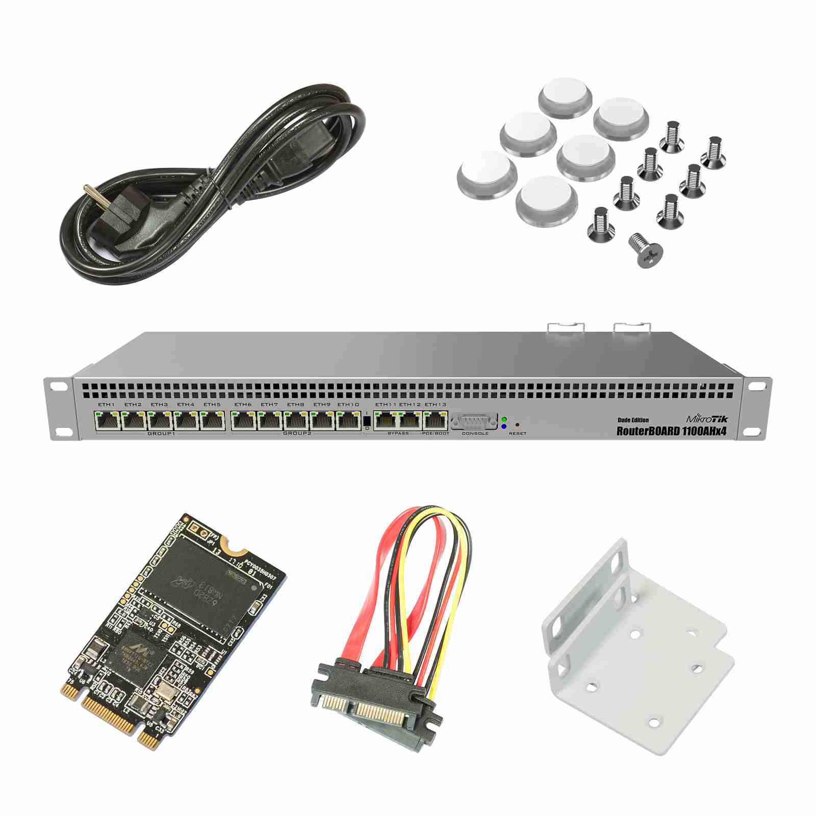 13 Gigabit Ethernet Ports of RB1100AHx4
