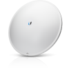 Closeup of Ubiquiti PowerBeam AC Gigabit Ethernet Port and LED Indicators