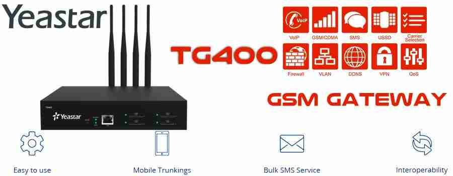 Yeastar TG400 4 Port GSM Gateway