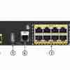 Back view of Cisco C891F router showing WAN interfaces and power input