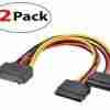 VENTION SAT 15P MALE TO FEMALE POWER SPLITTER CABLE 0.15 METER BLACK