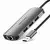 VENTION TYPE C TO 3 PORTS USB3.0 HUB WITH GIGABIT ETHERNET ADAPTER, PD CONVERTER