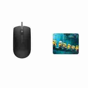Dell Ms116 275-BBCB Optical Mouse with Mousepad