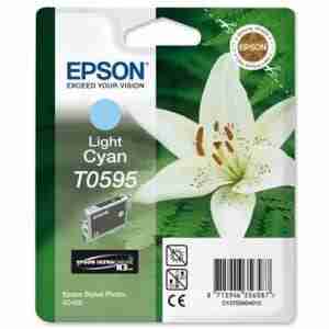 Epson T0595 UltraChrome K3 Light Cyan Ink Cartridge (T059540)