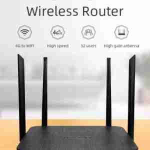 4G WiFi router black 4 antenna model: LT210F Faiba 4g-Safaricom, Airtel , Telkom Universal 4G Router