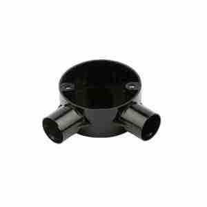2 way circular junction box 20mm