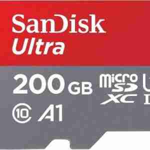 SanDisk MicroSD CLASS 10 98MBPS 200GB W/O ADAPTER, SDSQUAR-200G-GN6MN