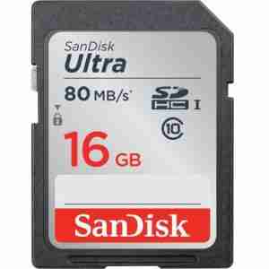 SanDisk Ultra SDHC 16GB 80MB/s Class 10 UHS-I, SDSDUNC-016G-GN6IN