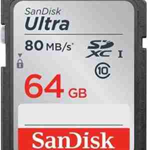 SanDisk Ultra SDXC 64GB 80MB/s Class 10 UHS-I, SDSDUNC-064G-GN6IN