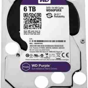 WD Purple Surveillance Hard Drive - 6 TB, 64 MB, 5400 rpm, WD60PURZ