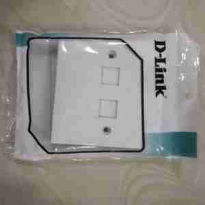 D-Link Faceplate with Dust Shutters and Labeling Plate