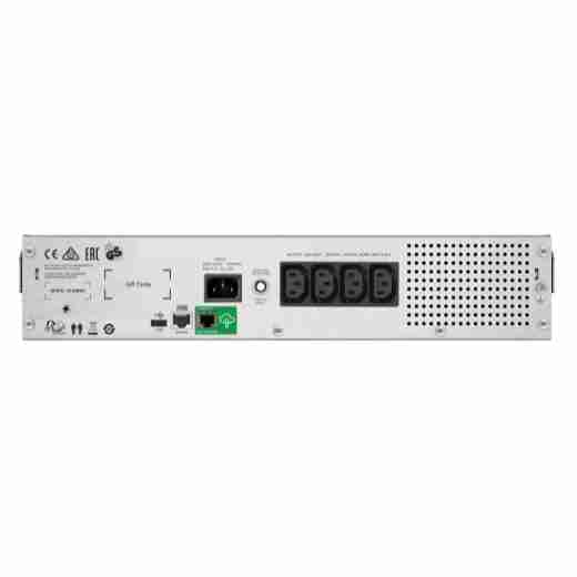 Back panel APC 1000VA Rack UPS with IEC outlets and LCD screen