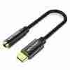 Vention Type-C to 3.5mm Audio Cable 0.1M Black Metal Type CFIBA