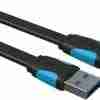 Vention VAS-A12-B050 Flat USB 3.0 Male to Micro B Male DATA Cable for External Harddisk 0.5 Meter Black