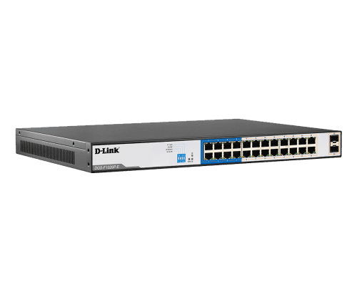 250m PoE switch with 2 SFP fiber ports