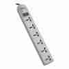 Protect It! 230V 6-Universal Outlet Surge Protector, 1.8M Cord, British Plug, 750 Joules