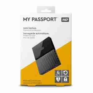 WD My Passport USB 3.0 External Portable Hard Disk 4TB (4000GB)