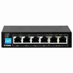 D-Link 250M 6-Port 1000Mbps Switch with 4 PoE Ports and 2 Uplink Ports Almiria Techstore 0700449778