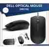Top view of Dell MS116 USB Optical Mouse Side profile of the Dell wired mouse showing ergonomic shape Dell MS116 connected via USB on a desk setup Close-up of Dell logo on the mouse surface Dell optical mouse with scroll wheel in focus Packaging box of Dell MS116 USB Mouse