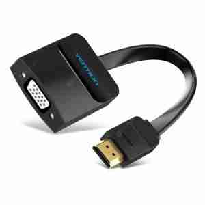 Vention Flat HDMI to VGA Converter with female Micro USB and audio port 0.15M (VEN-ACKBB)