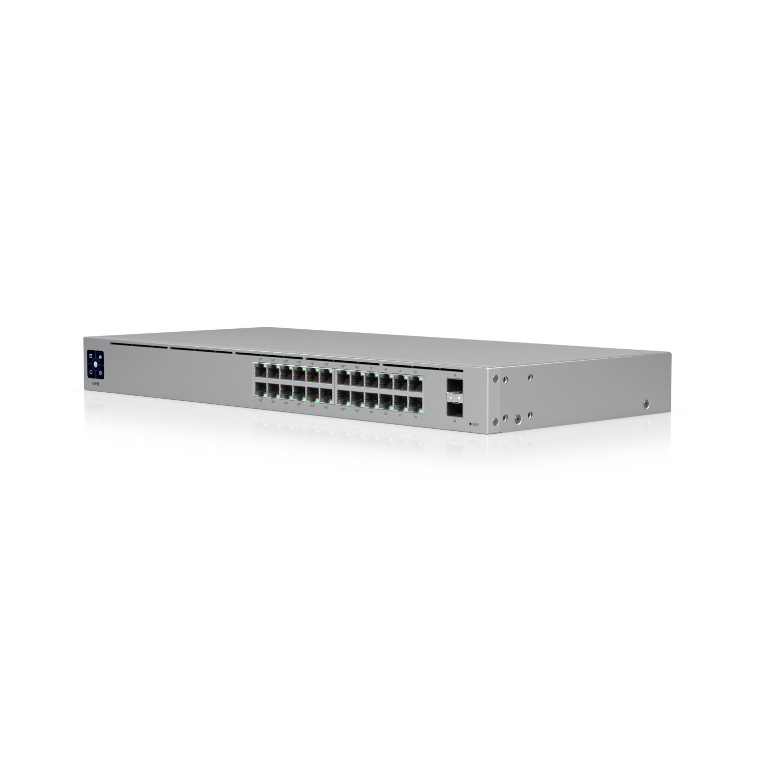 USW-24-POE switch with 24 Gigabit ports and Power over Ethernet support for seamless UniFi integration