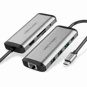 Vention Type C To Multi Function 4 in 1 Docking Station