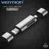 Vention USB 3.0 + Type C + Micro USB Multi-Function Card Reader – VEN-CCHH0