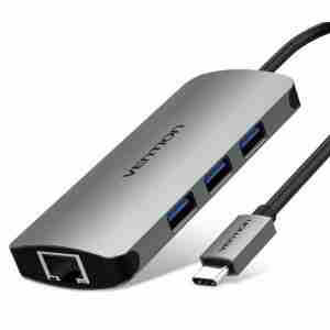VENTION Vention Type C to Multi- Function 4 in 1 Docking Station