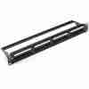 Vention Cat.6 UTP 24 Ports Keystone Patch Panel, Black