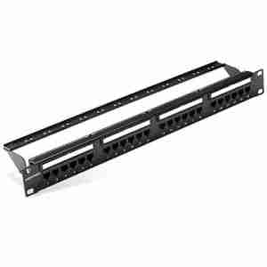 Vention Cat.6 UTP 24 Ports Keystone Patch Panel, Black