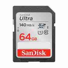 SanDisk Ultra SDXC 64GB UHS-I card 140MB/s Class 10 - SDSDUNB-064G-GN6IN