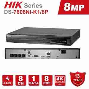 Hikvision DS-7608NI-K1/8P (C) 8 Channel POE NVR