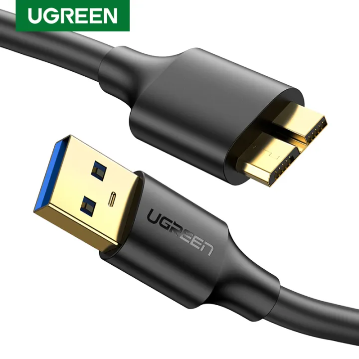 UGREEN USB-A 3.0 to Micro USB 3.0 Male Cable 0.5m (Black) - US130