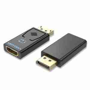 Vention DisplayPort Male to HDMI Female Adapter Black - VEN HBOB0