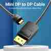 Vention Mini DisplayPort to DisplayPort Cable 1.5M Black - VEN HAABG