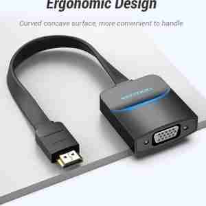 Vention Flat HDMI to VGA Converter 0.15M Black - VEN 74345