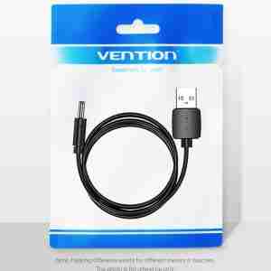 Vention USB to 3.5mm Barrel Jack 5V DC Power Cable Black 1.5m