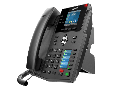 Fanvil X4U IP phone with dual color screens and PoE port