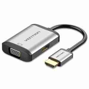 Vention HDMI to HDMI+VGA Converter 0.15M Gray - VEN AFVHB