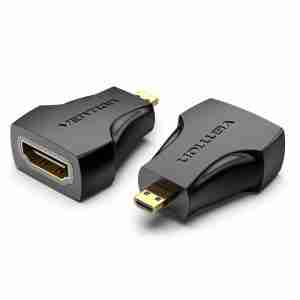 Vention Micro HDMI Male to HDMI Female Adapter Black - VEN AITB0