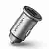 Vention 2-Port USB A+C(30+30) Car Charger Gray Mini Style Aluminium