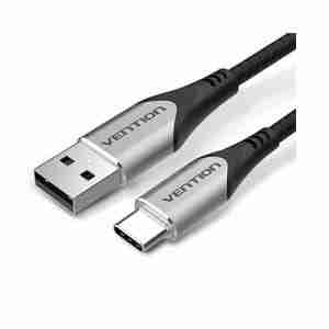 USB 2.0 A Male to C Male Cable 1M Black PVC Type - VEN COKBF