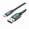 USB 2.0 A Male to Micro-B Male Cable 1M Black PVC Type - VEN COLBF