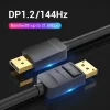 ention DisplayPort cable connecting PC to 4K monitor – 1.5 meter black cable model VEN HACBG
