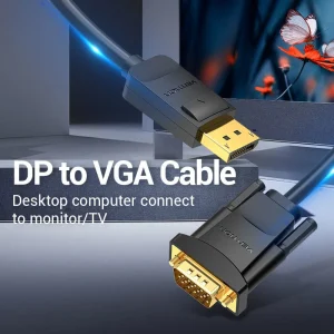 Vention DisplayPort to VGA Cable 1.5M Black