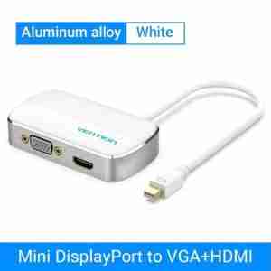 Vention MINI DisplayPort to HDMI/VGA Converter 0.15M White - VEN-HBBWB