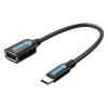 Vention USB C Male to USB 2.0 A Female OTG cable 0.15M Black PVC Type